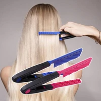 hair care straightening comb v shaped comb straightening brush new plastic washable v shaped folding hair styling tool