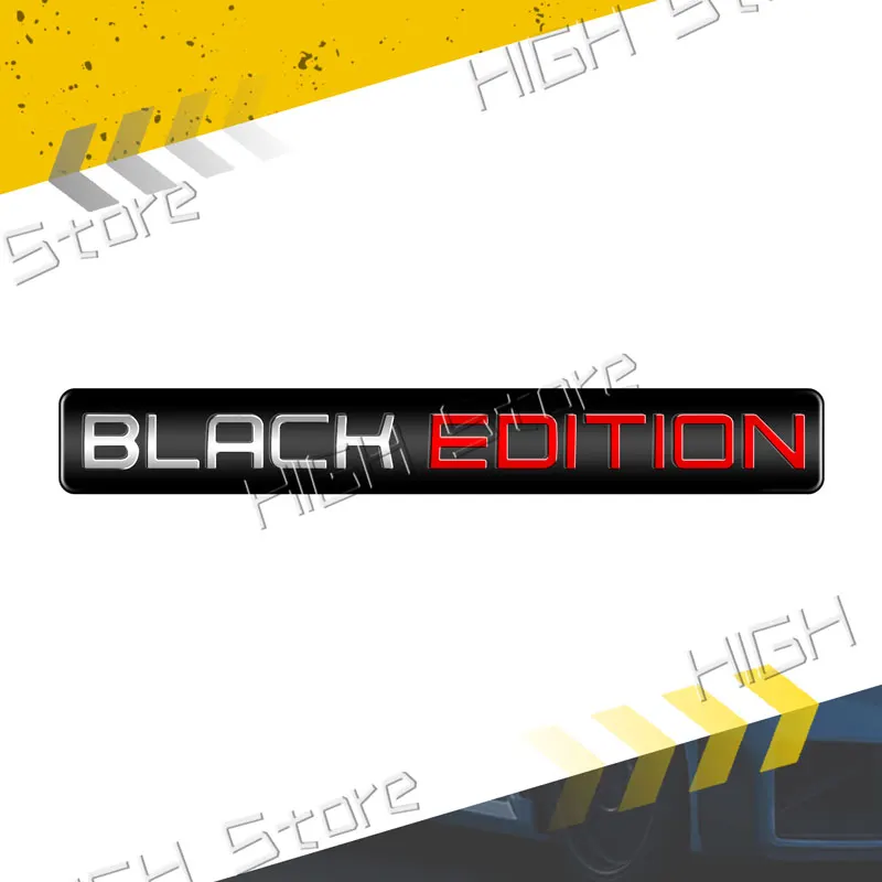 

3D Car Sticker Aluminium BLACK EDITION Logo Adhesive Emblem Badge Fender Trunk Decor Car Styling Universal Decals Accessories