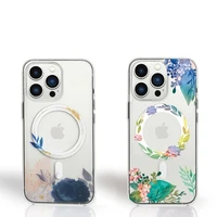 flower case for iphone 13 pro max for magsafe charging protective womens cute clear cover for apple iphone 13 12 11 pro max