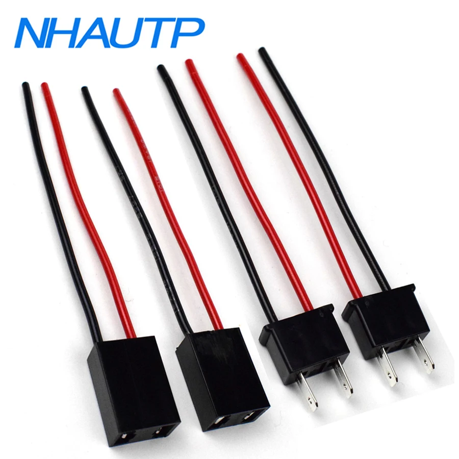 NHAUTP 4Pcs H7 Socket Adapter Wiring Harness Male Female Plug Connector Extension Cable