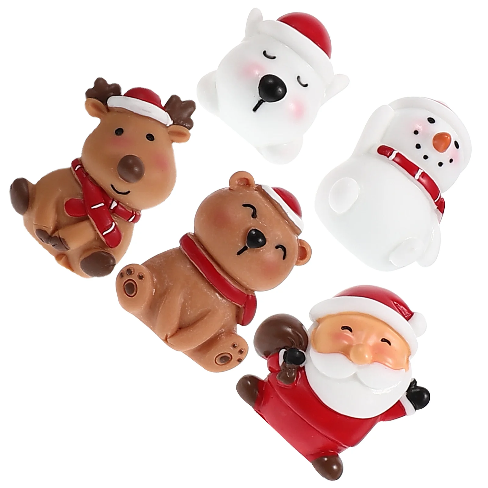 

Mini Xmastank Decor Figurine Snowman Miniature Figure Christmas Tiny Adorable Accessory Decorative Resin Lovely Tabletop