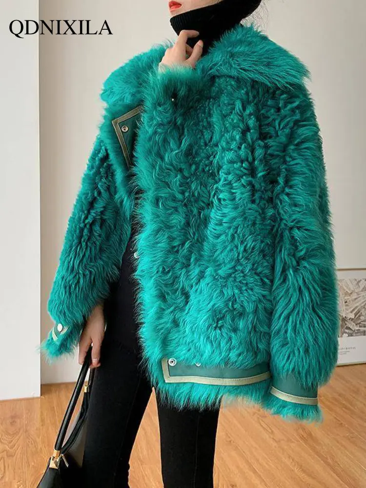Winter Jacket Women 2022 New Fur All-in-one Loop Fur Lamb Coat Women's Short Faux Fur Coat Winter Coat for Women Fur Coat Women