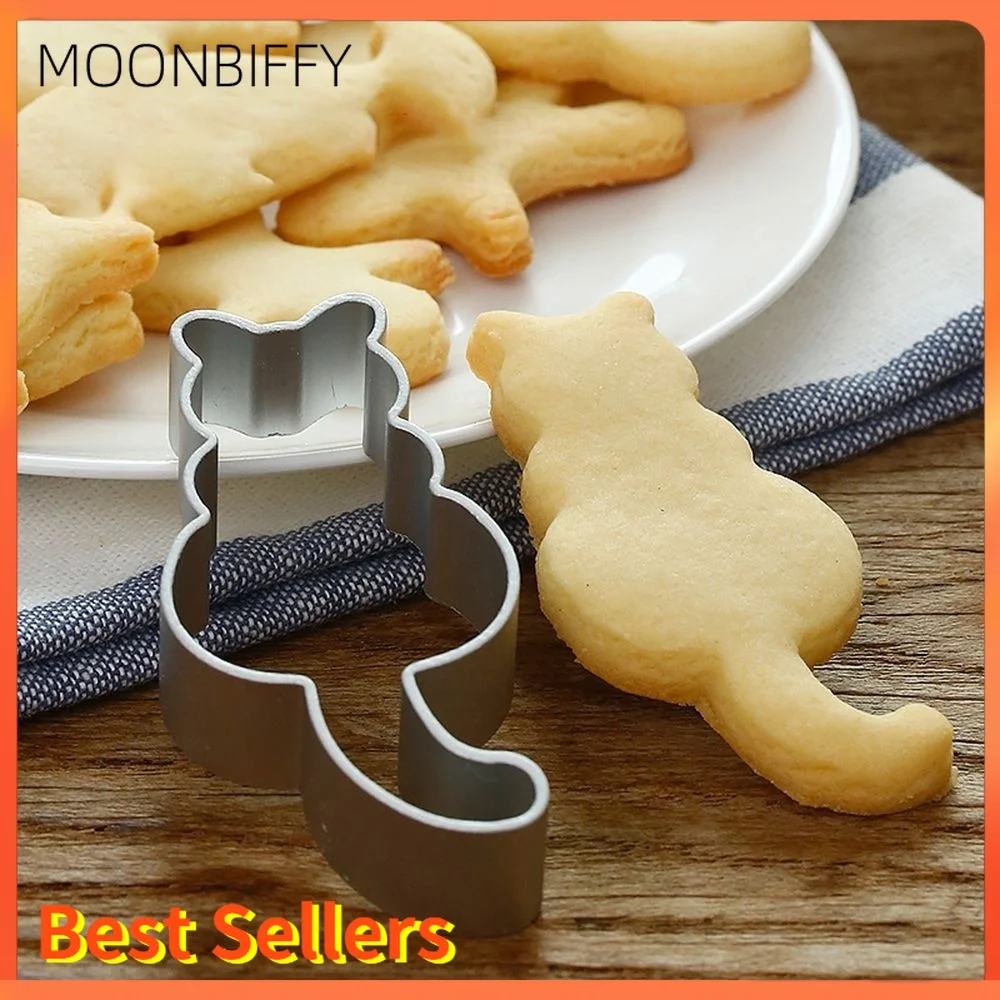 

Cat Shape Aluminum Alloy Biscuit Mold Fondant Cake Mould DIY Sugar Craft 3D Pastry Cookie Cutters Baking Tools Chocolate Stamp