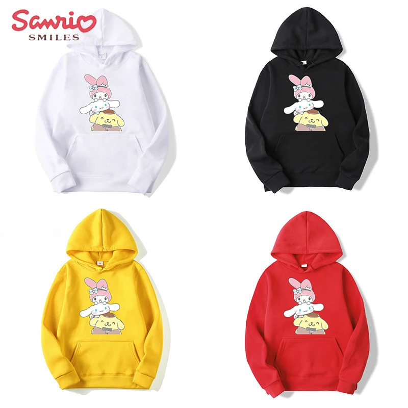 

Kawaii Sanrios Men's Hoodies Anime Cartoons Cinnamoroll My Melody Spring Fall Sport Padded Women's Hoodies Halloween Gifts