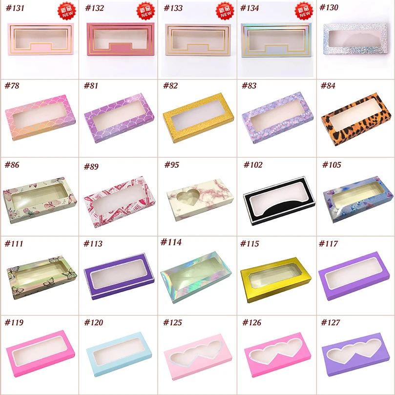 100PCS False Eyelashes Packaging Box Custom Logo Lashes Cases Pacakaging Customized Lashes Boxes With Your Logo