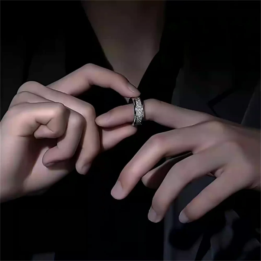 

Trendy Titanium Steel Ring For Men 6mm Width Classic Stainless Steel Wedding Band Casual Sport Jewelry Leaf Texture Ring