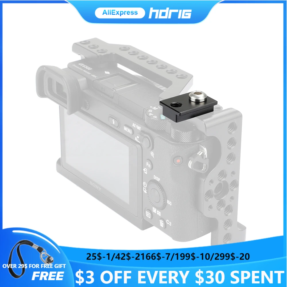 

Небольшой монтажный блок HDRIG с 1/4 "-20 монтажными точками для аксессуаров для камеры