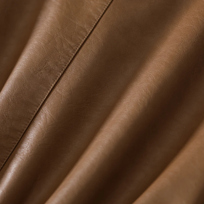 2022 Autumn Blue Short Leather Jacket Women Korean Fashion Drawstring Zipper Faux Leather Coats Female Long Sleeve Outerwear