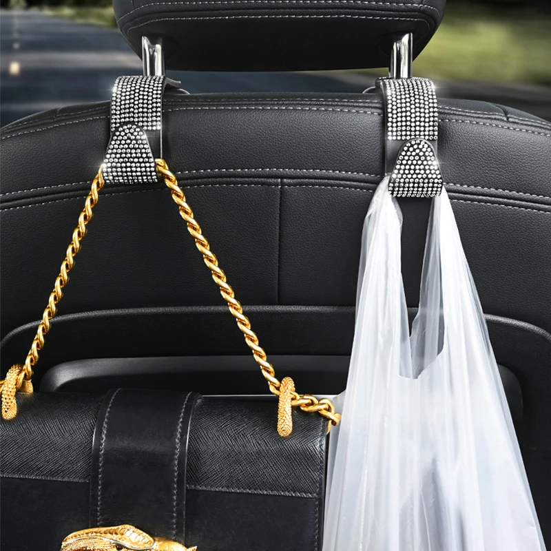 

Diamond-Studded Car Seat Backrest Storage Hook For Lada granta vesta kalina priora niva xray largus Opel Astra H G J zafira