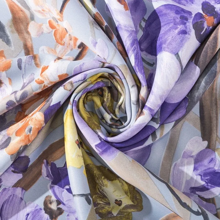 Blind curtain Ethel &quotwatercolor&quot Color Purple 145*265 cm pl. 210g/m2 100 P/E | Дом и сад