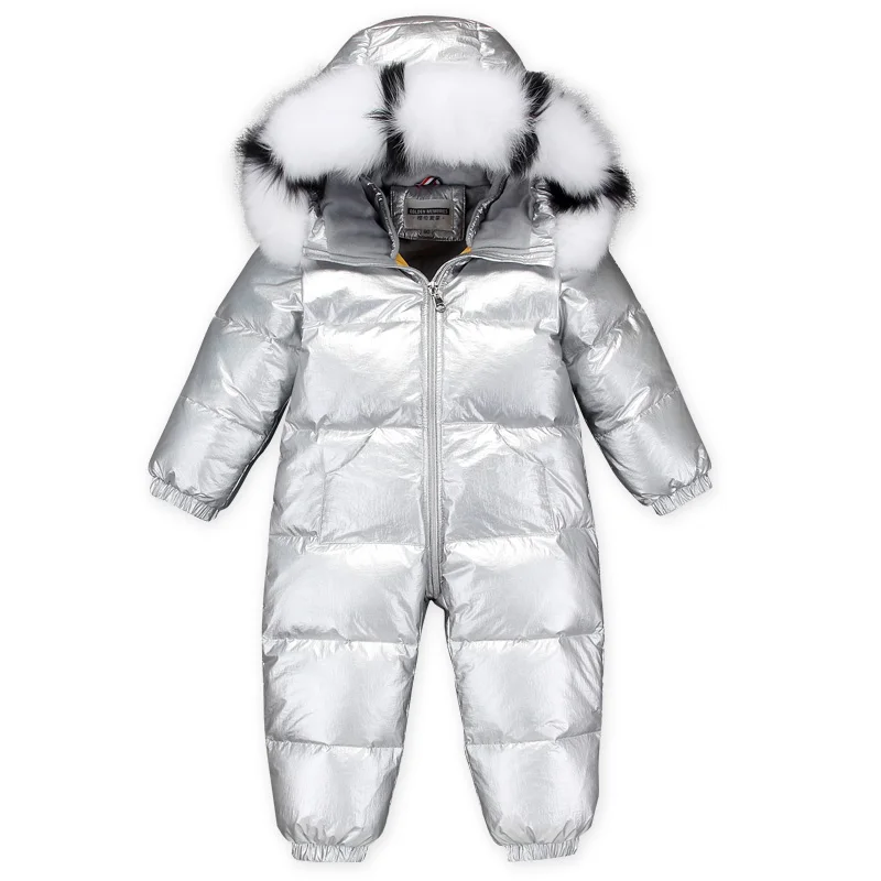 

-30 Russian Winter Snowsuit Boy Baby Jacket 80% Duck Down Outdoor Infant Clothes Girls Climbing for Boys Kids Jumpsuit Rompers