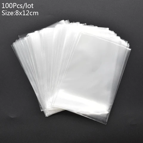 100pcs Sacos plásticos transparentes Candy Lollipop Packaging