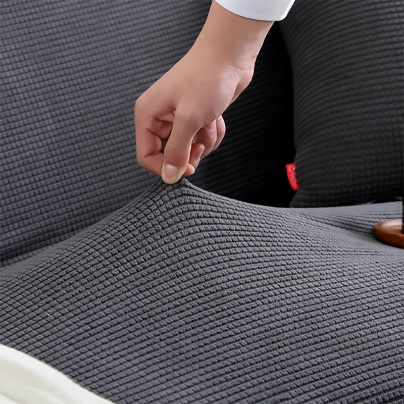 Однотонные чехлы для диванов эластичные флисовые гостиной эластичный Чехол