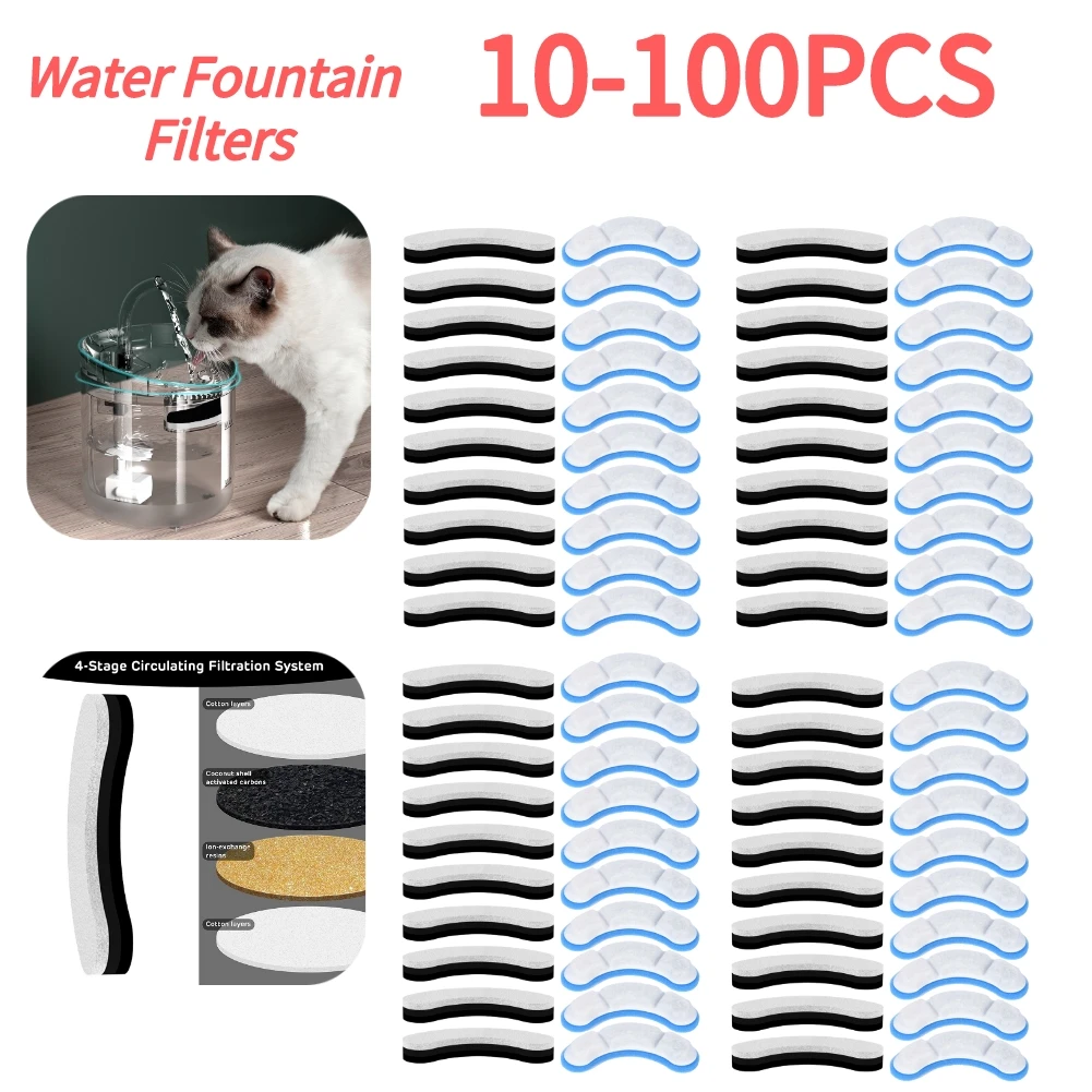 

Фильтры для Авто сменные для домашних животных уголь питьевая вода активируется для кормушки кошек 10-100 шт. фонтан фильтр