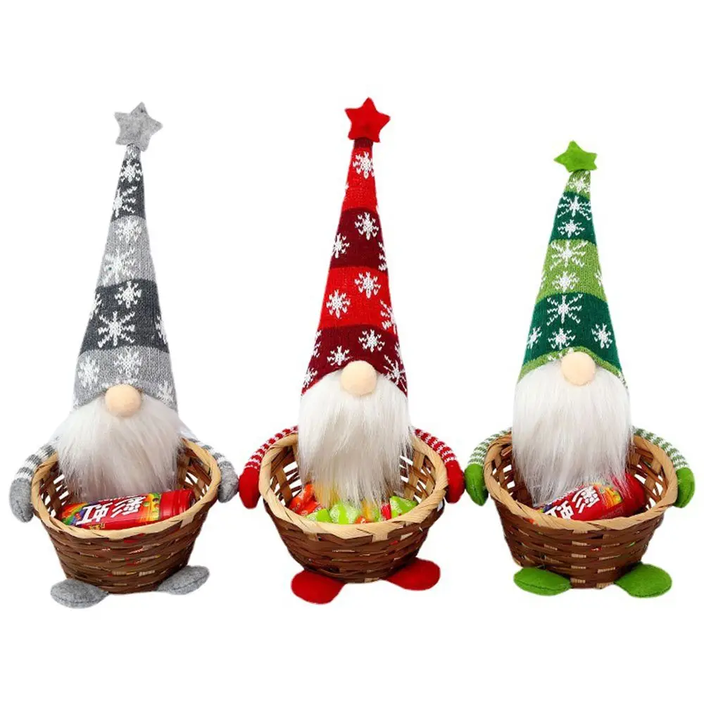 

Merry Christmas Decoration Candy Basket Gifts Gnome Dolls Holiday Decoration For Home Xmas Kids Gifts happy New Year 2022
