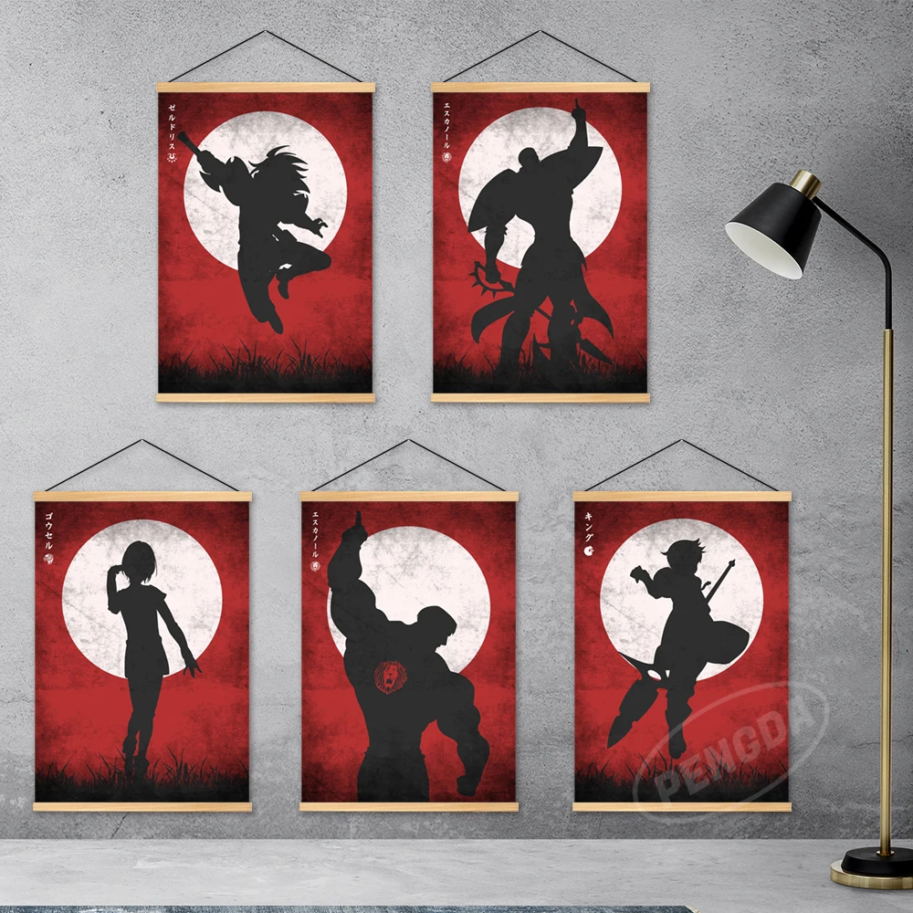 

Canvas Pictures Home Anime Decoration The Seven Deadly Sins Ban Wooden Hanging Escanor Paintings Poster Prints Wall Art Modular