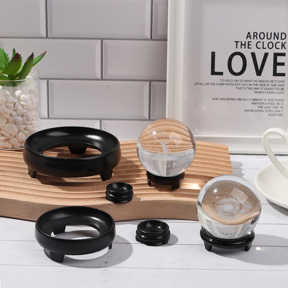 

1PC New Wood Natural Crystal Ball Holder Retro Durable Miniature Home Desktop Decoration Glassball Sphere Display Stand
