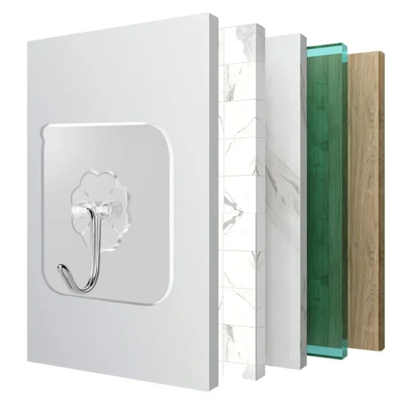 10/20 шт. крючки прозрачные прочные самоклеящиеся дверные настенные вешалки на