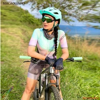 womens new short sleeve cycling jersey triathlon skinsuit sets 2022 macaquinho ciclismo feminino jumpsuit kits 20d pad summer