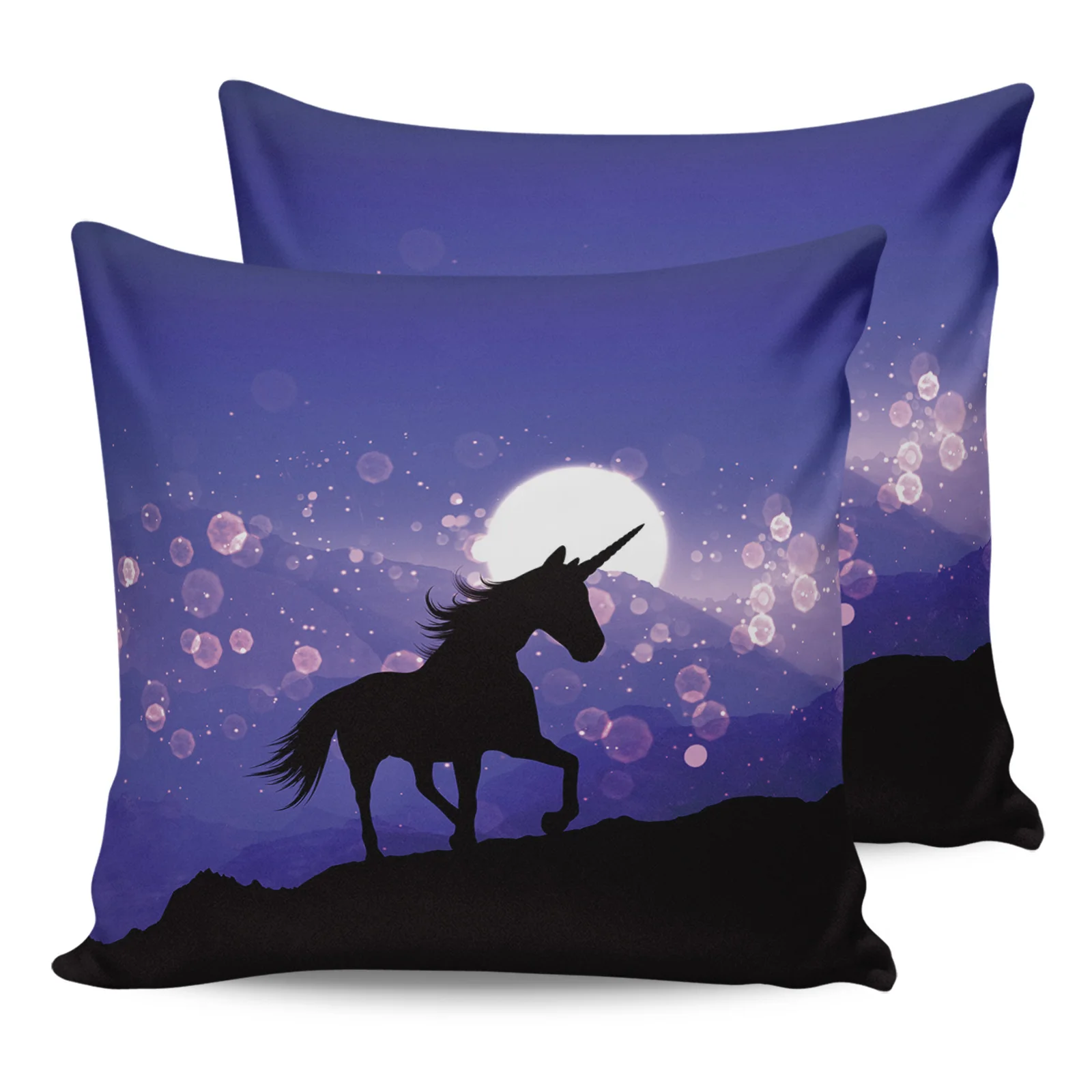 

2PC Pillowcase Moon Purple Cartoon Fantasy Sofa Cushion Cover Bedding Dakimakura Pillow Cover House Home Decorative Pillow Cases