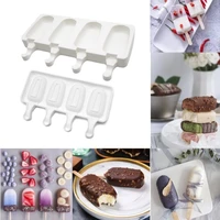silicone mould ice cream mold with sticks reusable ice cream mould for kid homemade popsicle mold maker for pastry chocolate hot