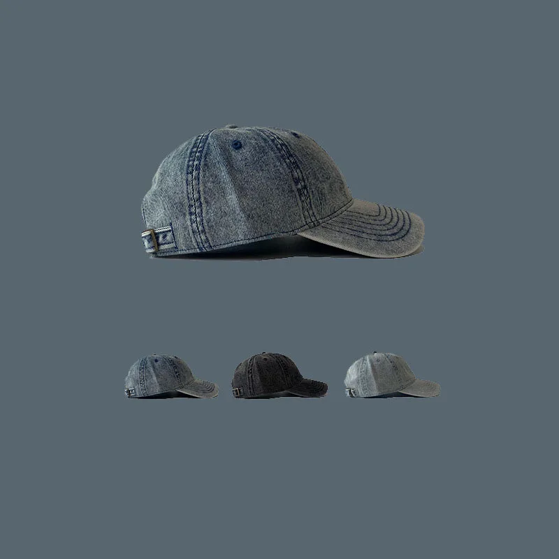

Men Denim Baseball Cap Hat Brand Dad Caps Women Cool Casual Retro Jeans Wear Blank Cowboy Fashion Star Style Snapback Gorras