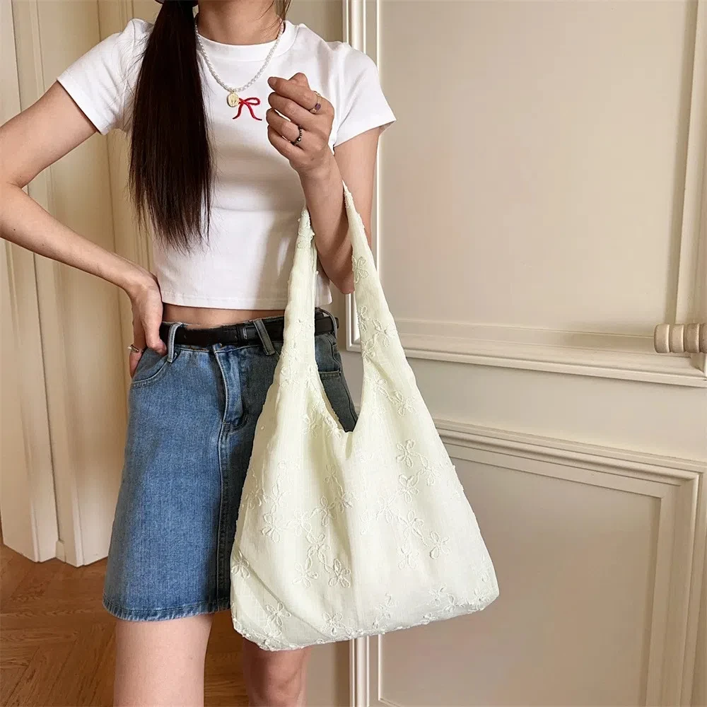 Сплошной цвет большая вместительная шифоновая сумка-тоут портативная