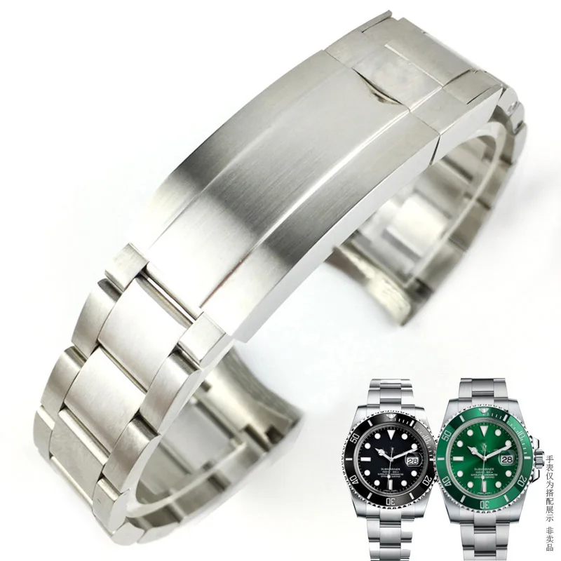 

20mm Solid Stainless Steel Watch Bracelet for Rolex Watch Band for Daytona Water Ghost Submariner Strap Men Watches Accessories