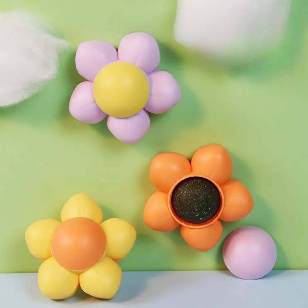 

Цветочная форма, кошка, искусственная трава, улучшает пищеварение, вращающийся на 360 градусов мятой шар, закуска для кошек