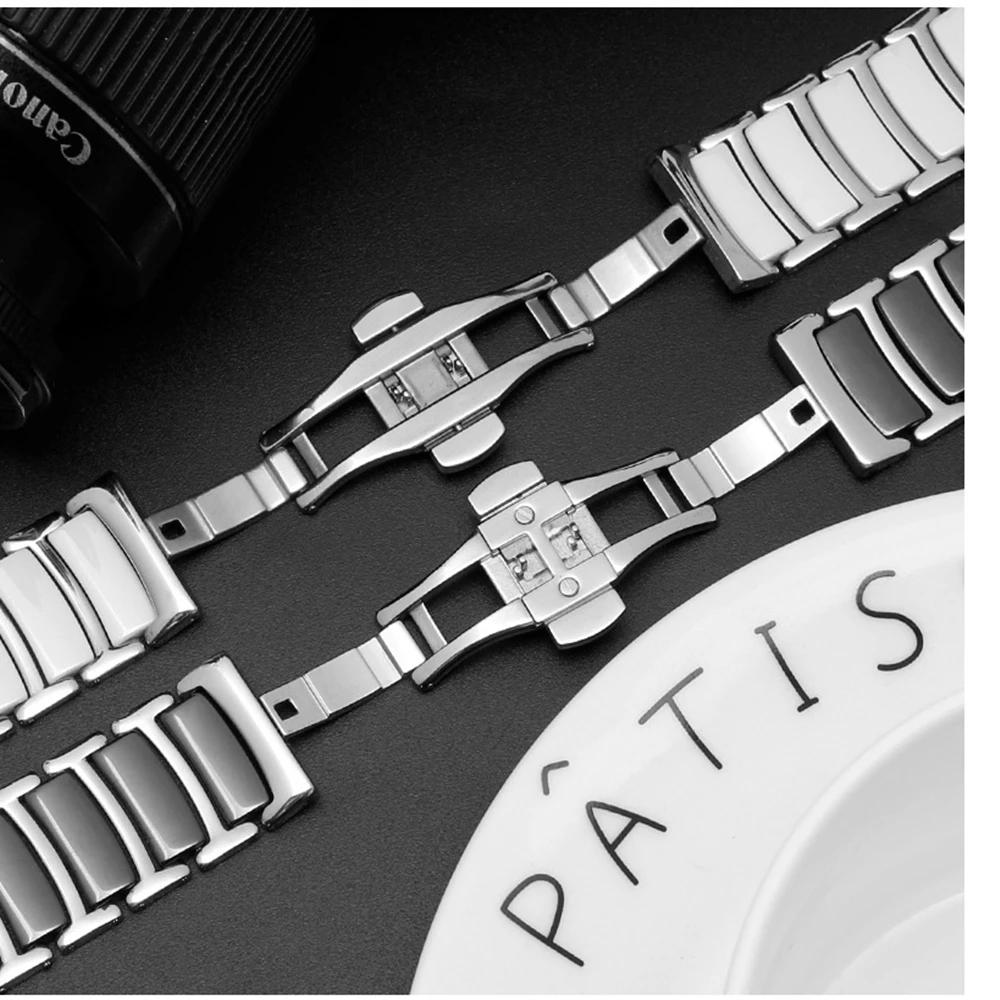 20mm Ceramic+Metal Strap For Samsung Galaxy watch 5 4 40mm 44mm Luxury Bracelet band for Galaxy Watch 4 Classic 42mm 46mm Correa