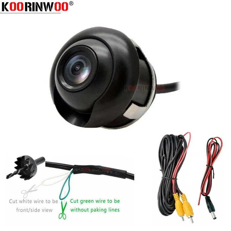 Koorinwoo 360 Camera HD Video RCA System Switch Car Rear view Camera / Front Camera / Side Reverse Security System Car Equidment
