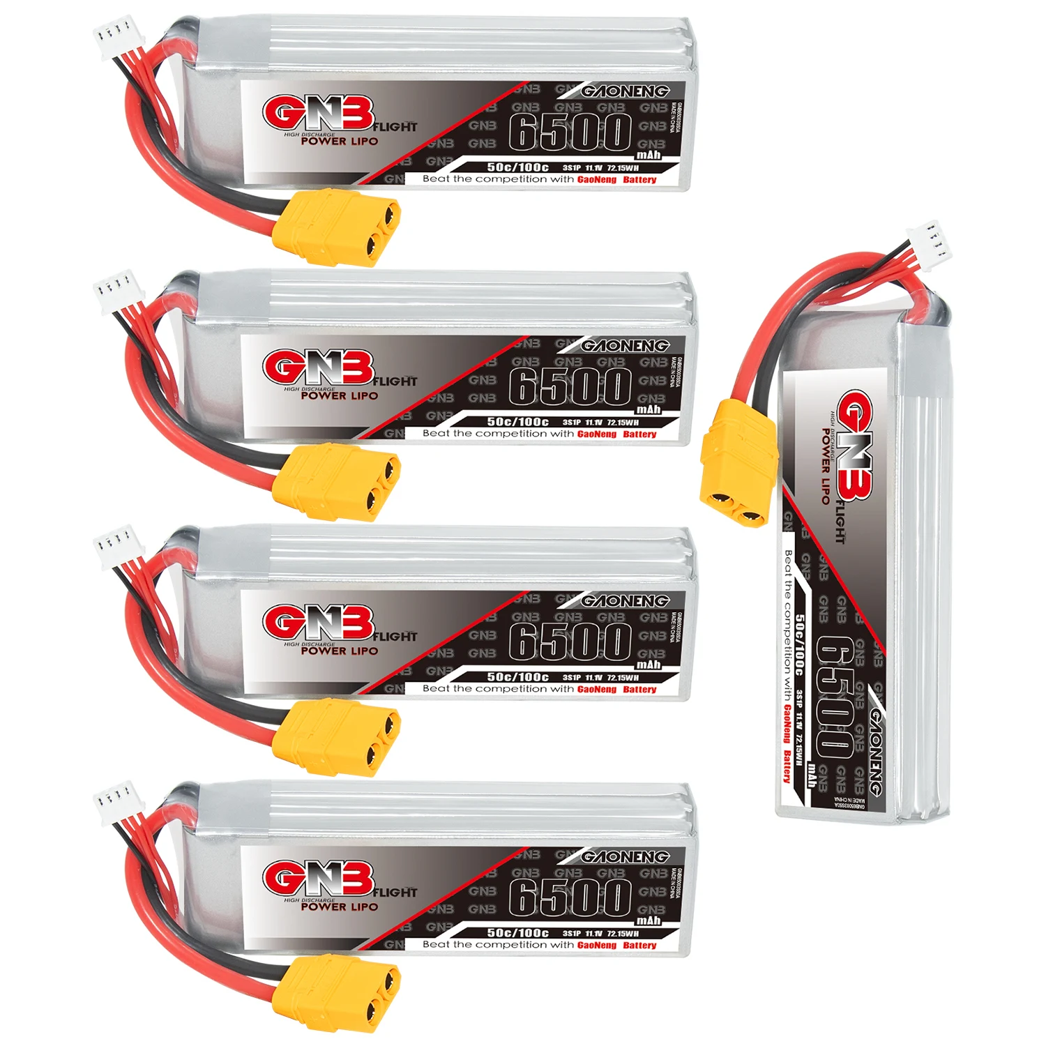 Gaoneng GNB 3S 11.1V 6500mAh 50C Lipo XT90