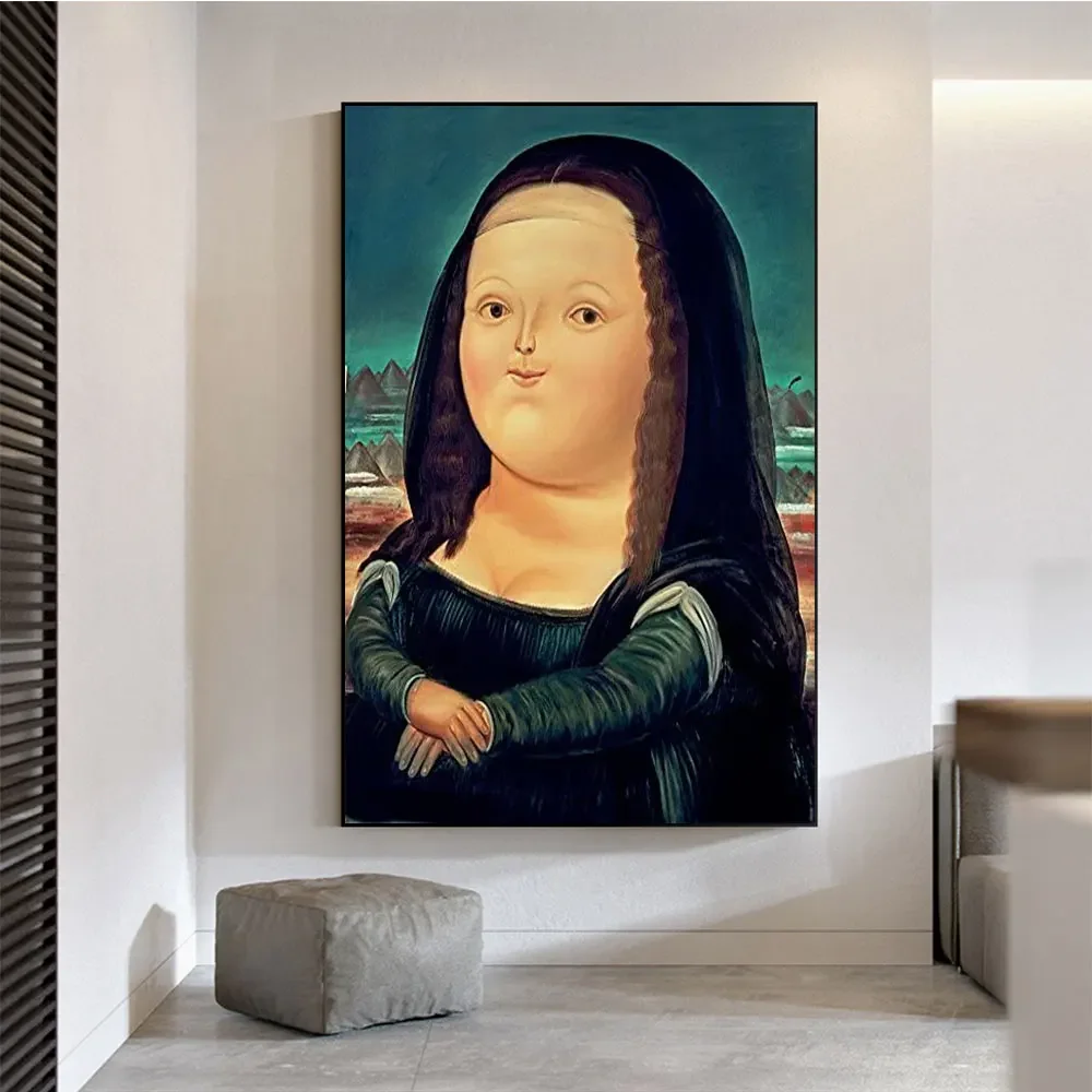 Забавный Толстый Мультяшный Принт На Холсте Настенное Искусство Скандинавская