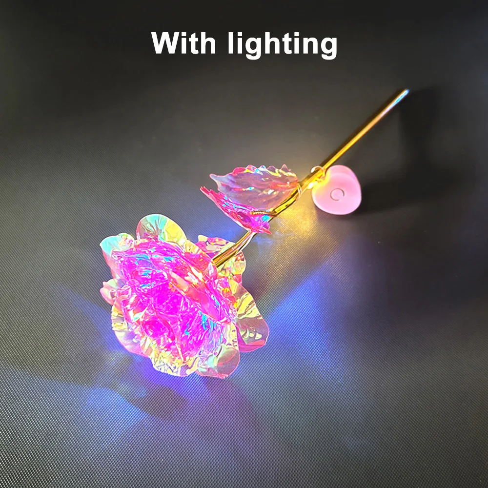 

Золотые искусственные LED розы