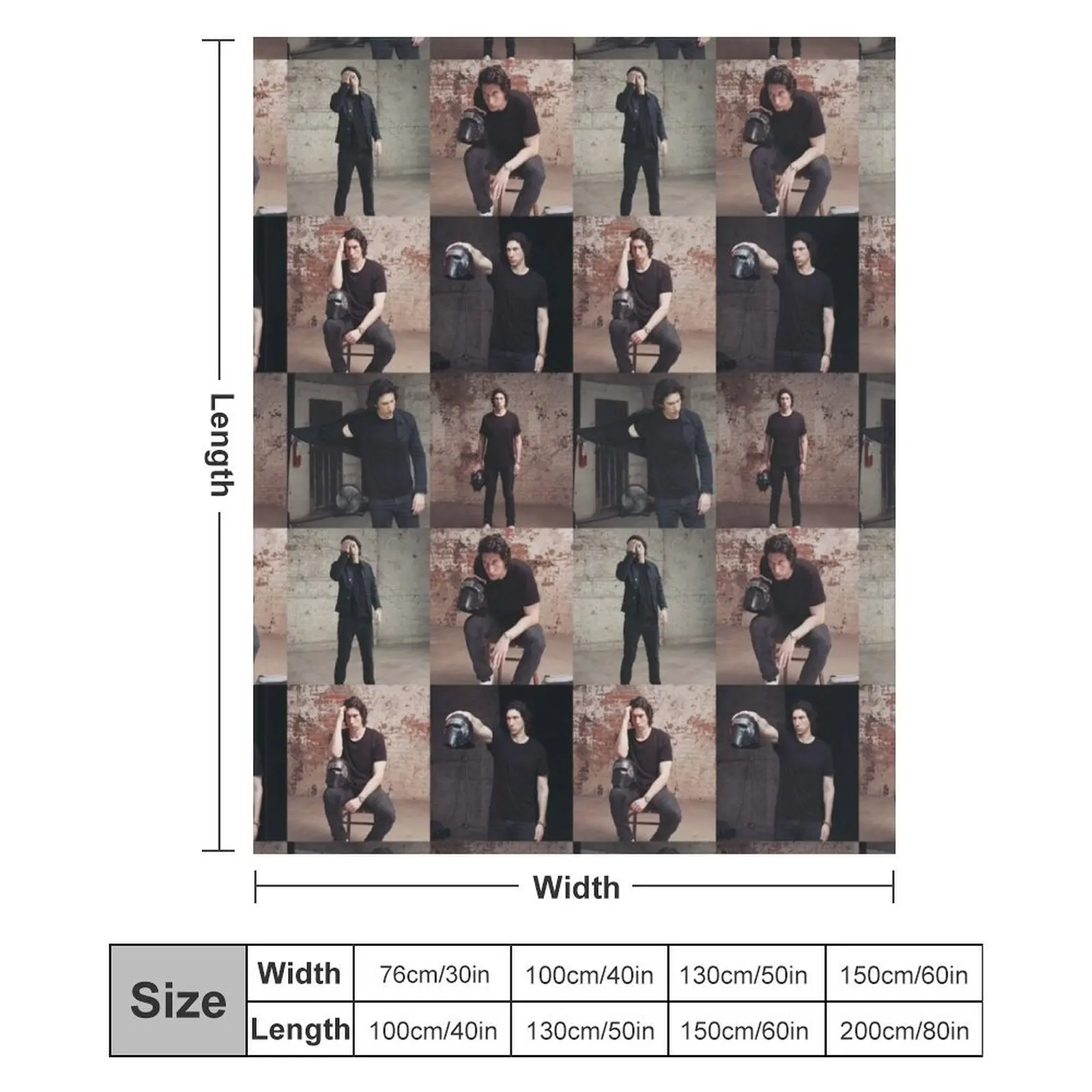 Адам Драйвер для каминной сетки коллаж одеяло роскошный бренд спальный мешок