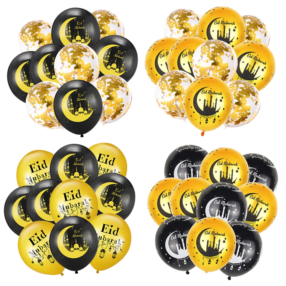 

Eid Mubarak Party Decor Ramadan Balloon Eid Mubarak Gold Black Latex Balloon Ramadan DecorEID Balloon Eid Supplies for Muslim