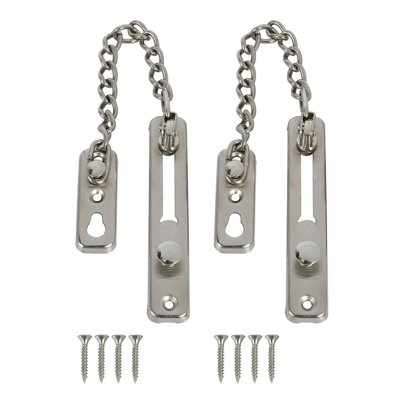 

2 шт., Сверхмощный Замок-цепочка для дверей, из нержавеющей стали