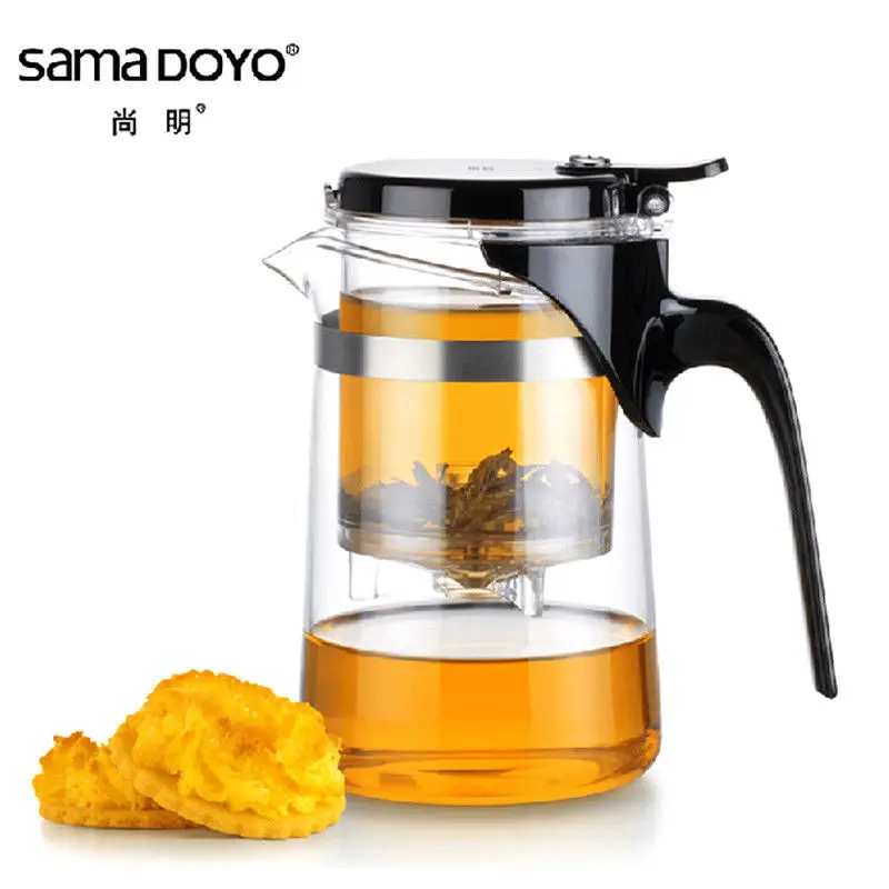 Фото [GRANDNESS] SAMA Samadoyo SAG-08 высококачественный чайник и кружка Gongfu 500 мл элегантные чайные наборы Стеклянный Чайник художественная чайная чашка Стек... №4