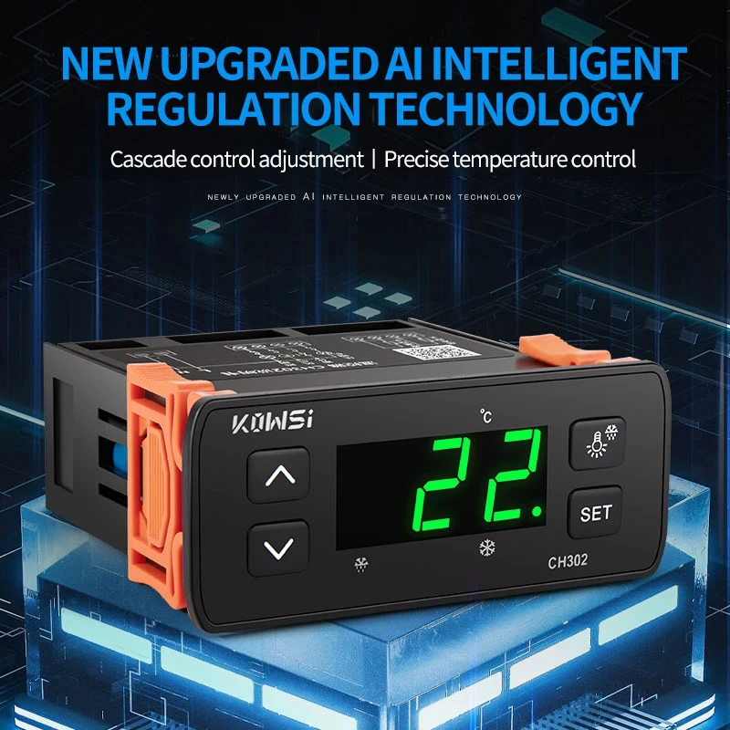 Цифровой термостат двойной датчик температуры