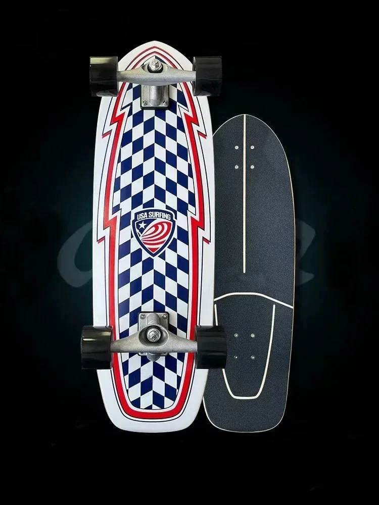 Фото Скейтборд Surf Land CX4 CX7 Maple Single Kick Carving Cruiser Скейтборд Longboard Pumping Cool Side Sport Street Outdo №2