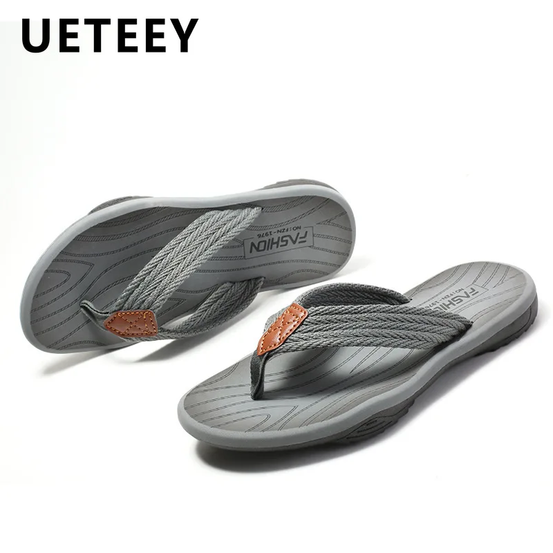 

New Unisex Summer Flat Soft Bottom Non-slip Flip Flops Fashion Trend Men's Casual Beach Shoes Lightweight Sandals And Slippers