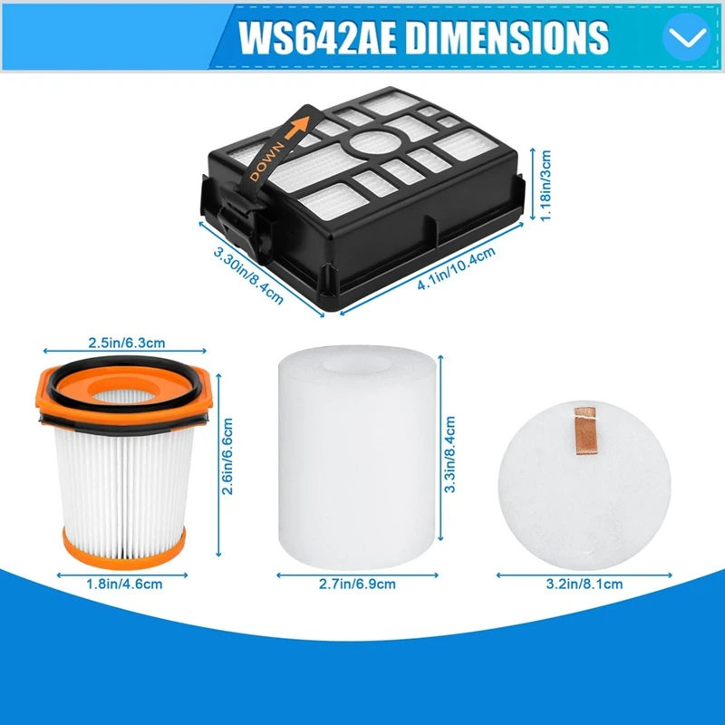 Фильтр для системы Shark WS642AE Wandvac Сверхлегкий мощный беспроводной пылесос Запасная