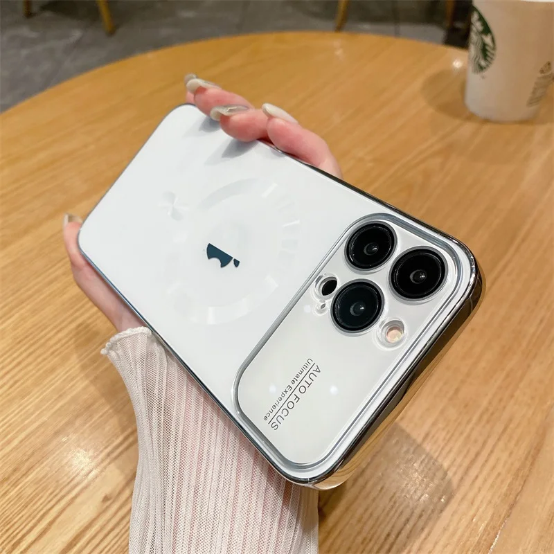 

Магнитный матовый чехол-накладка для Iphone 15 14 13 11 12 Pro Max Plus с защитой объектива, противоударный чехол для Magsafe