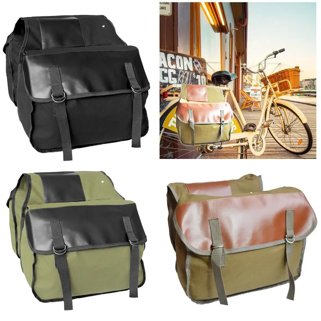 

Canvas Bike Seat Luggage Rack Trunk Grocery Carrier