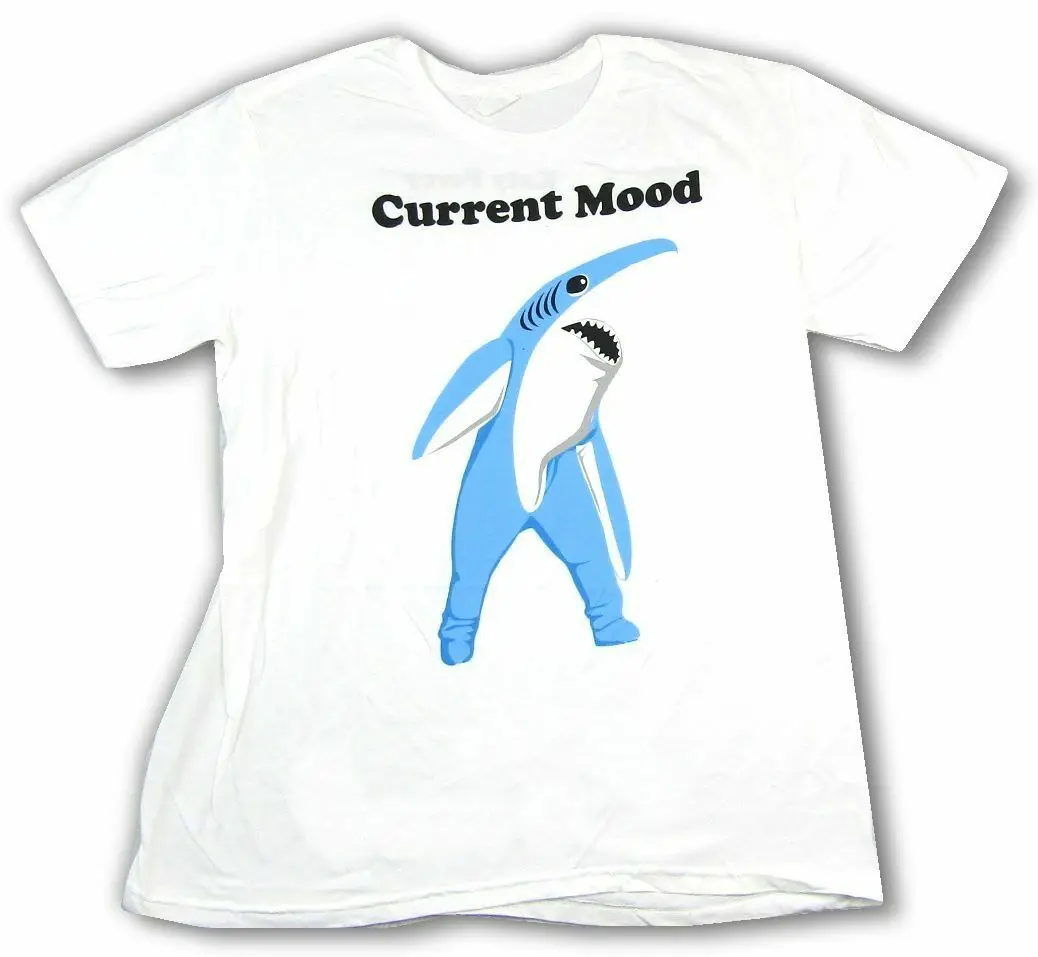

Katy Perry Left Shark Current Mood White T Shirt New Merch