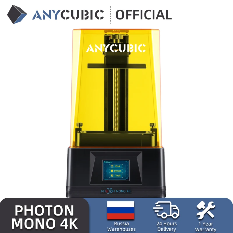 Российский Монохромный экран ANYCUBIC Photon 4K 6 23 дюйма SLA LCD УФ Смола 3D принтер s