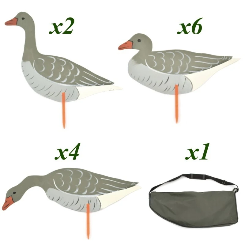 Комплект гусей 12 шт. Охота на гуся чучело для охоты |