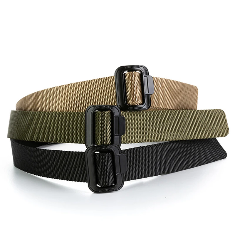 Military Men Belt Army Belts Adjustable Belt Men Outdoor Travel Tactical Waist Belt with for Aluminum alloy buckle