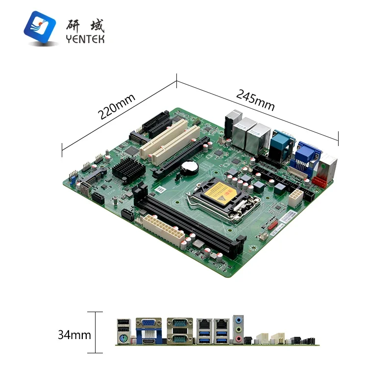 Фото Новая промышленная материнская плата ATX Q85 LGA1150 с гарантией 3 года, поддержкой процессоров I3, I5, I7, 2 DDR3, HD VGA, 2 LAN, 11 USB, PCIE, совместимая с Win10 и Linux. №2