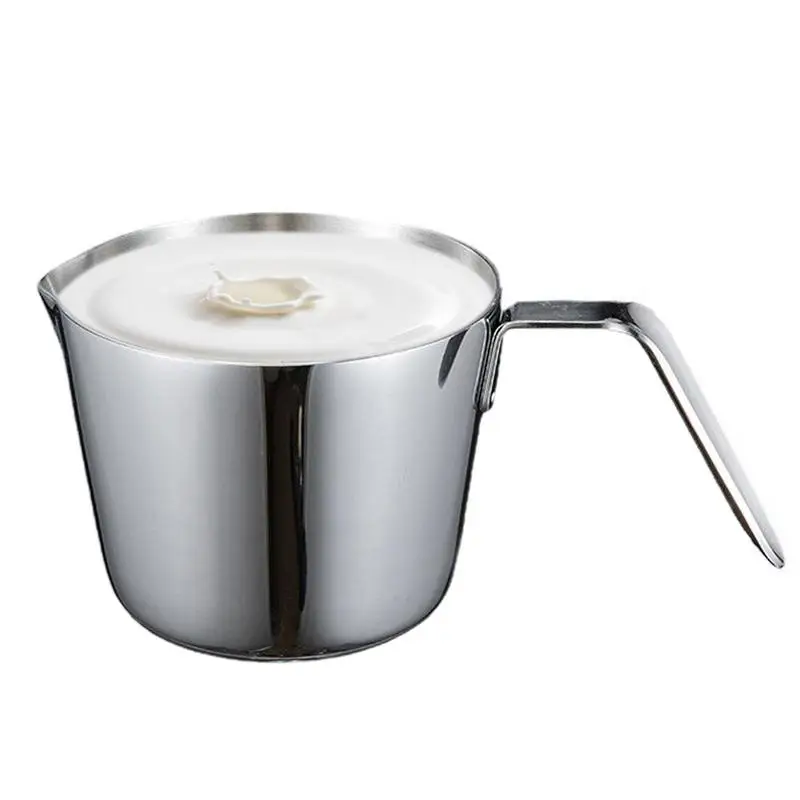 

Milk Frothing Pitcher Non-breakable Milk Frothing Pitcher Jug 25oz Steaming Pitchers Stainless Steel Milk Coffee Cappuccino